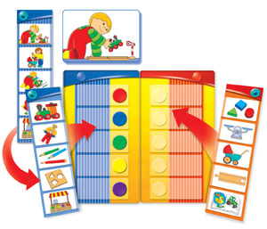 Flocards Junior Holzklappkasten, Lernsystem für Kinder ab 2 Jahre