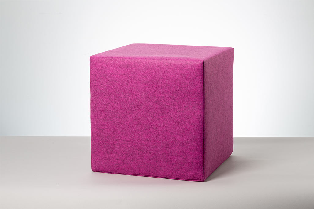 Schallschutz Akustik-Sitzwürfel, Pink, 20x20x20 cm, soni CUBE
